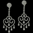 2.44 Ct TW Diamond Chandelier Earrings in 18Kt White Gold